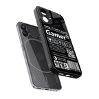 gamer back phone cover | glass case for nothing phone 1