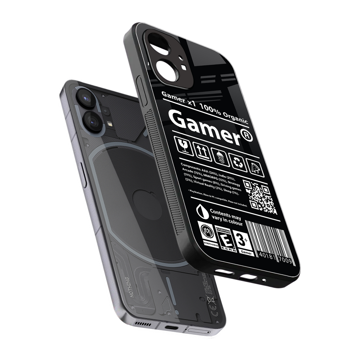 gamer back phone cover | glass case for nothing phone 1