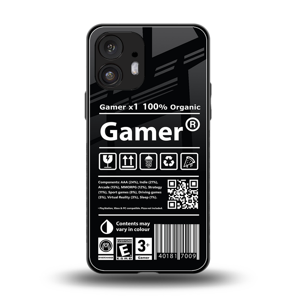 gamer back phone cover | glass case for nothing phone 2