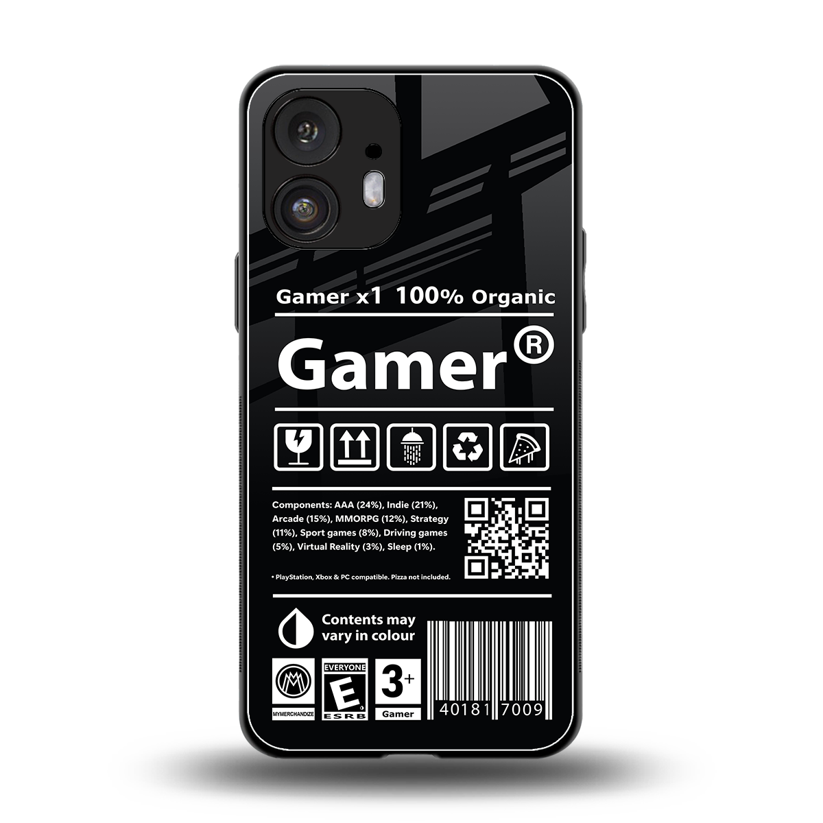 gamer back phone cover | glass case for nothing phone 2