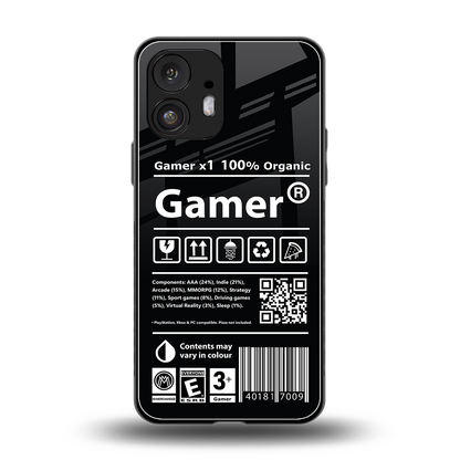 gamer back phone cover | glass case for nothing phone 2