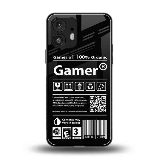 gamer back phone cover | glass case for nothing phone 2