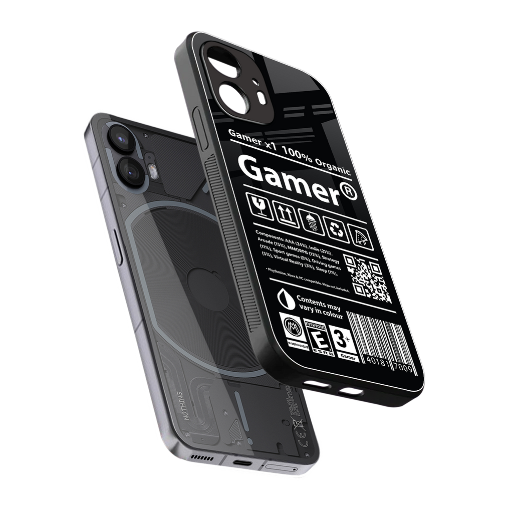 gamer back phone cover | glass case for nothing phone 2