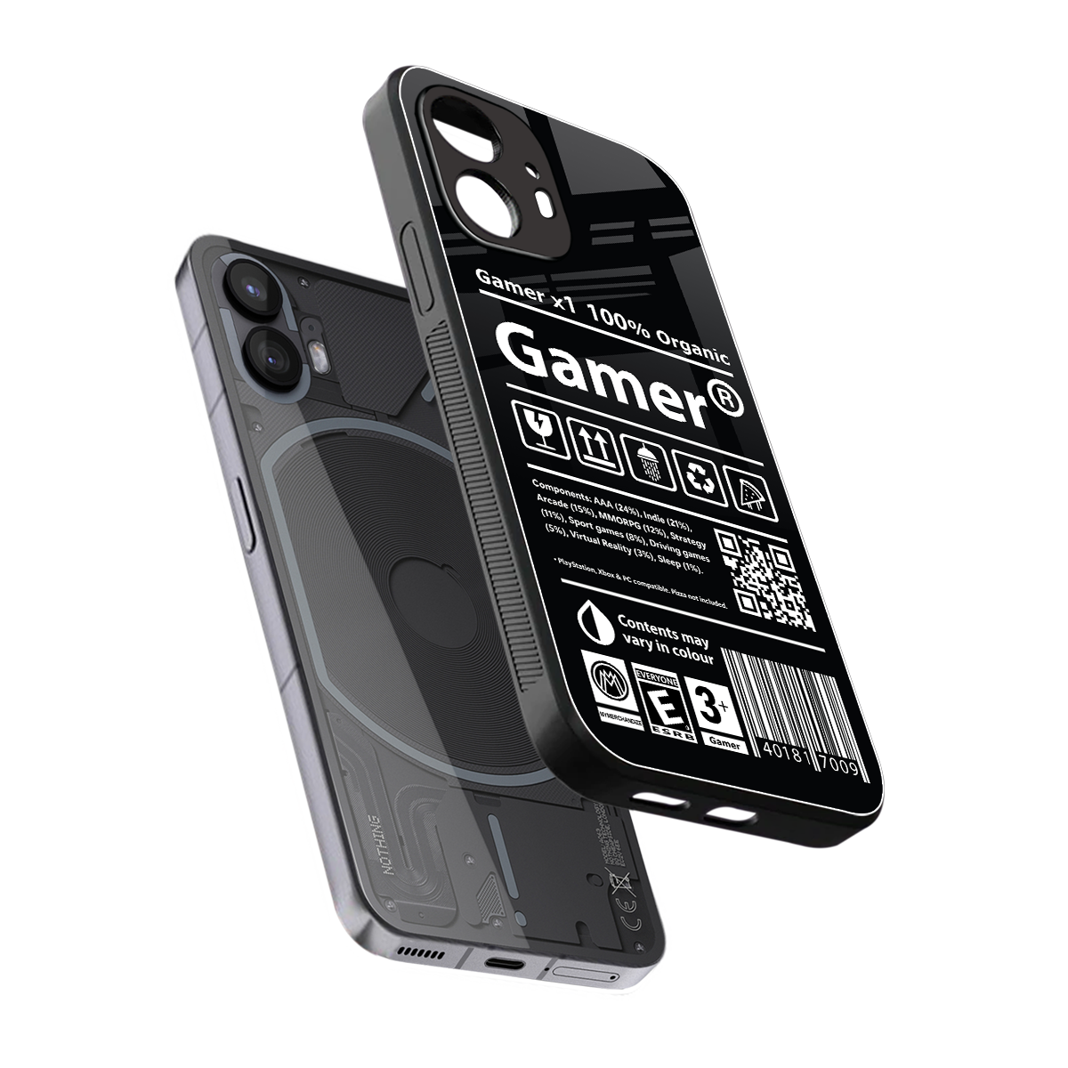 gamer back phone cover | glass case for nothing phone 2