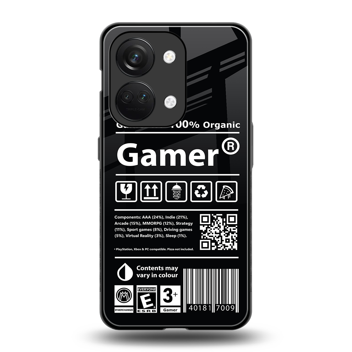 gamer back phone cover | glass case for oneplus nord 3