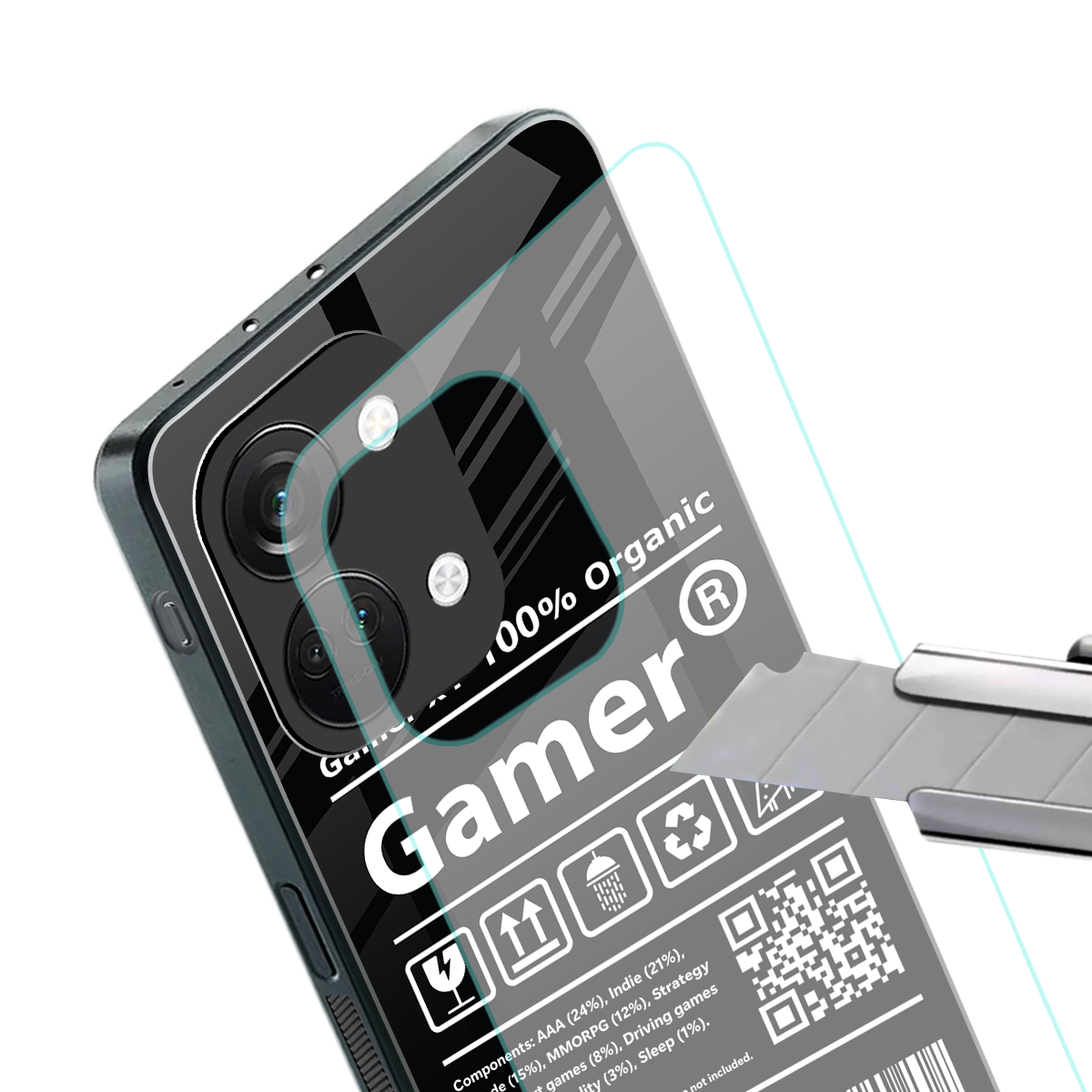 gamer back phone cover | glass case for oneplus nord 3