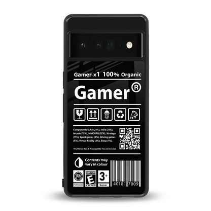 gamer back phone cover | glass case for google pixel 6 pro