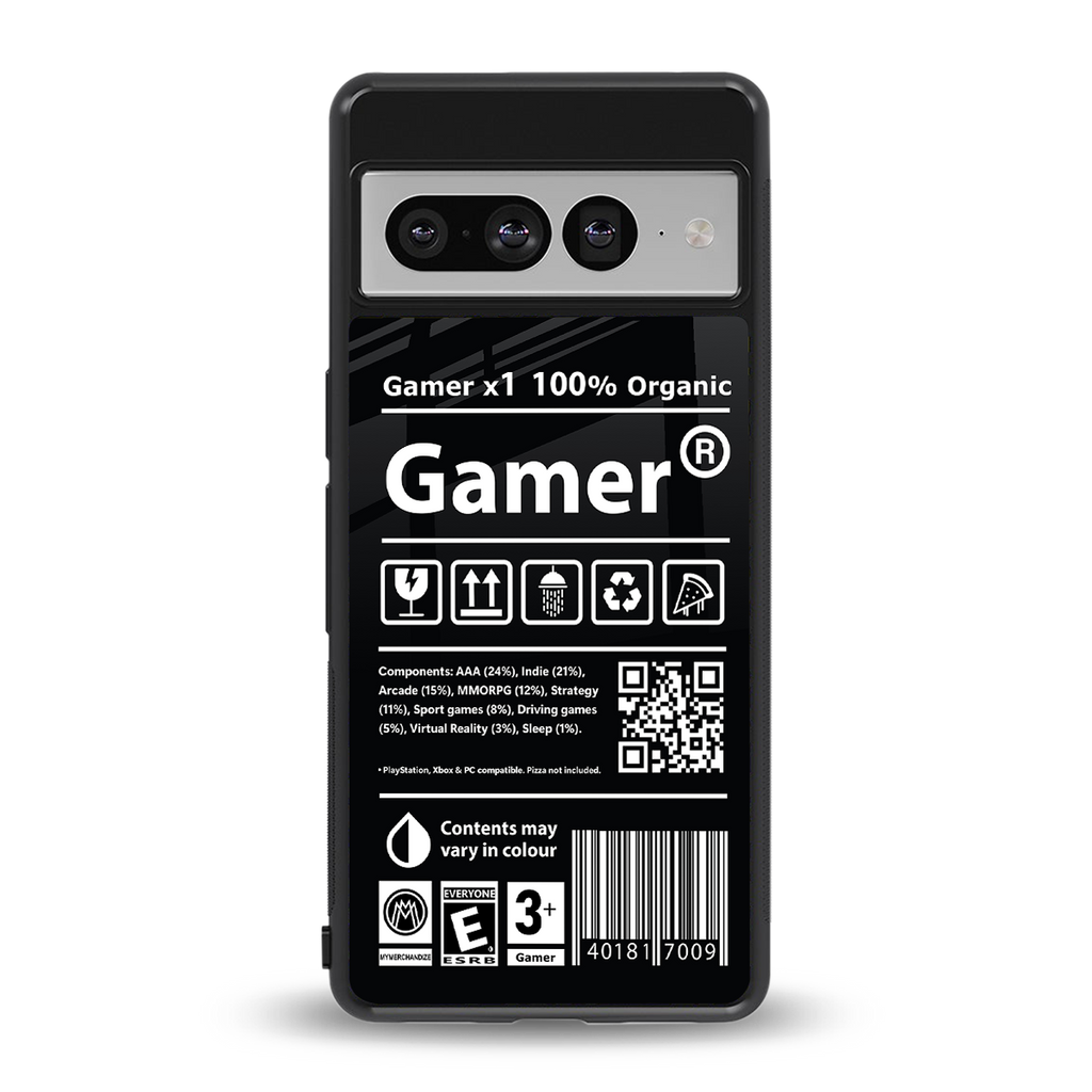 gamer back phone cover | glass case for google pixel 7 pro