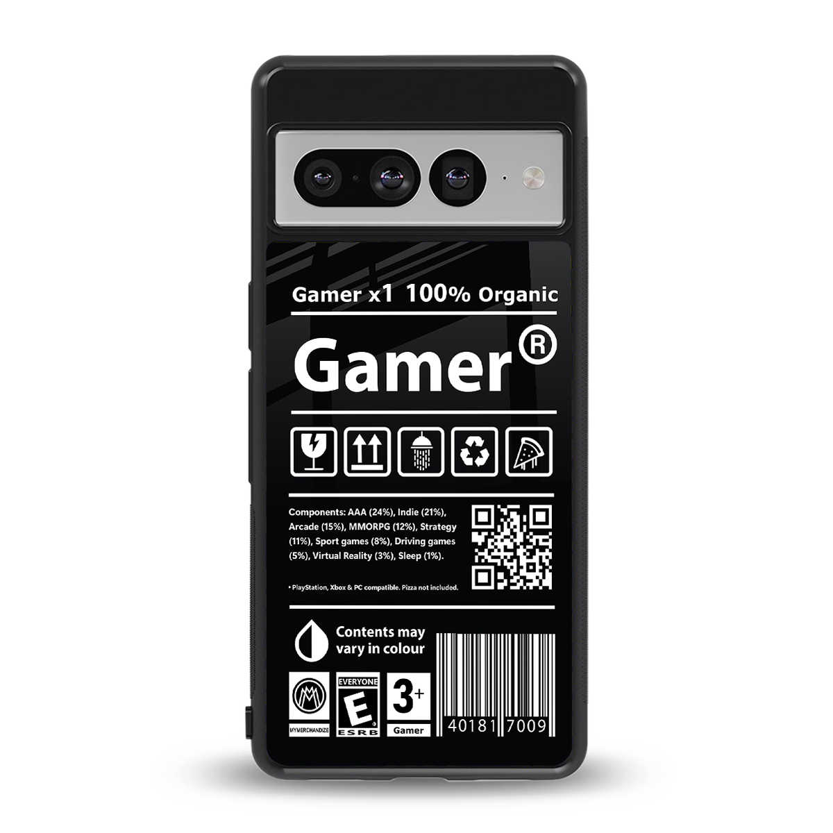 gamer back phone cover | glass case for google pixel 7 pro