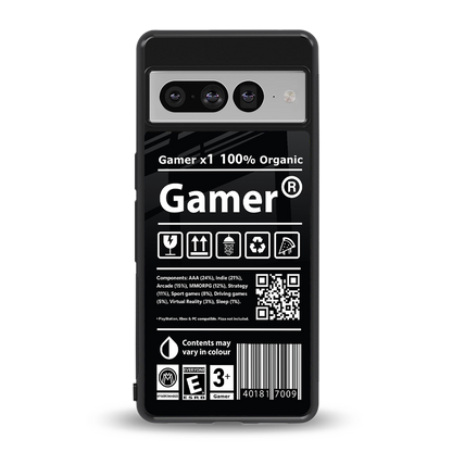 gamer back phone cover | glass case for google pixel 7 pro
