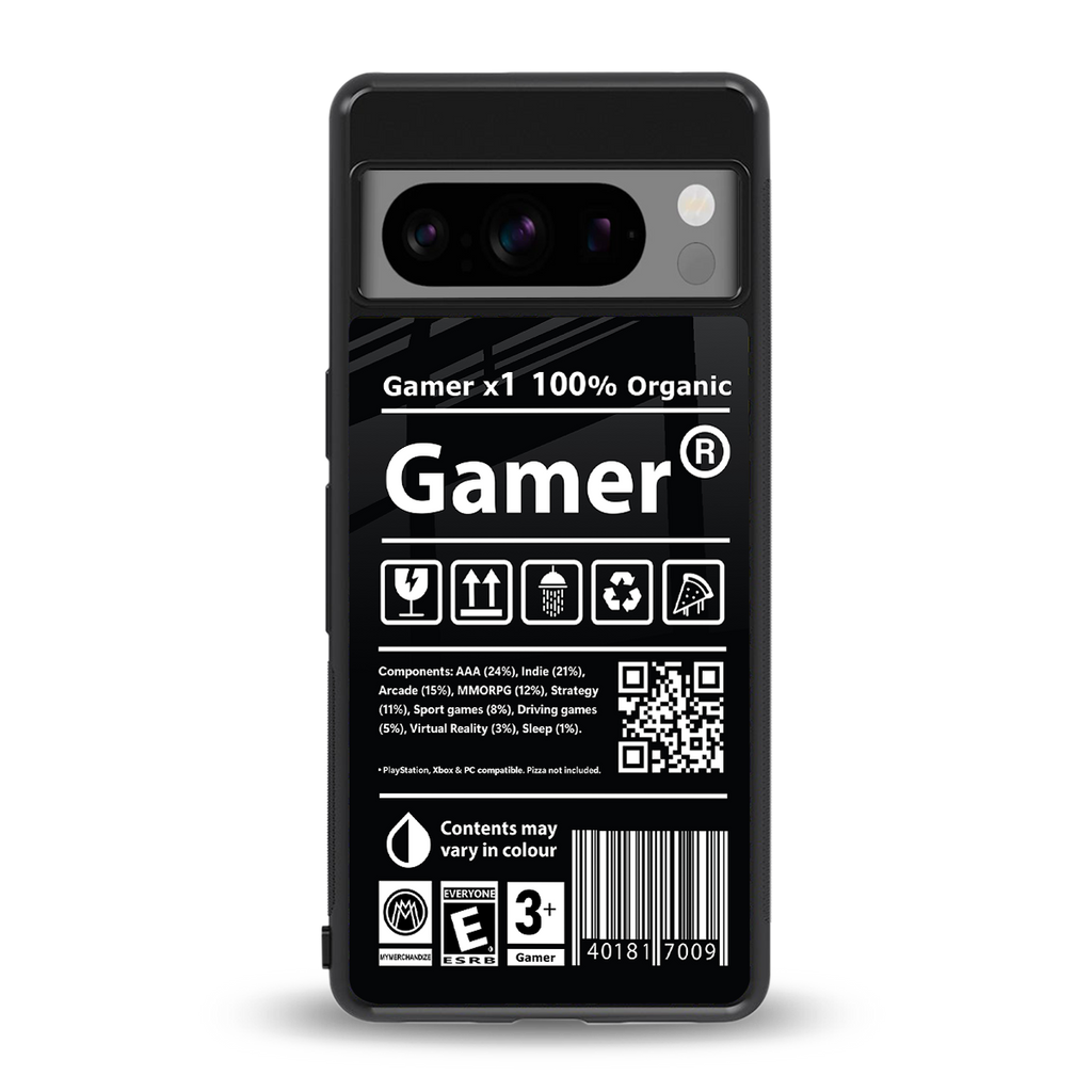 gamer back phone cover | glass case for google pixel 8 pro
