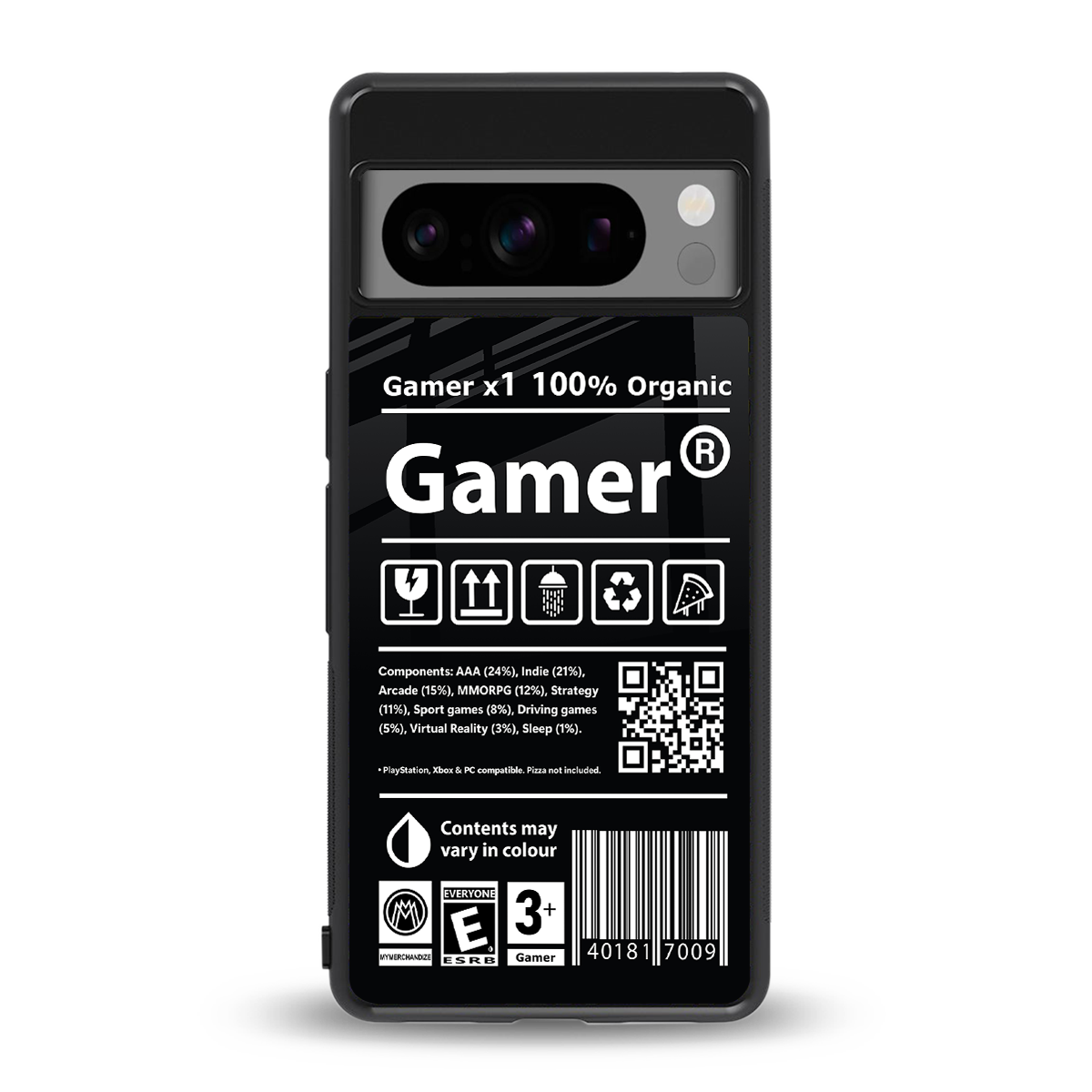 gamer back phone cover | glass case for google pixel 8 pro