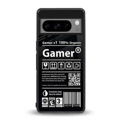 gamer back phone cover | glass case for google pixel 8 pro