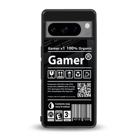 gamer back phone cover | glass case for google pixel 8 pro