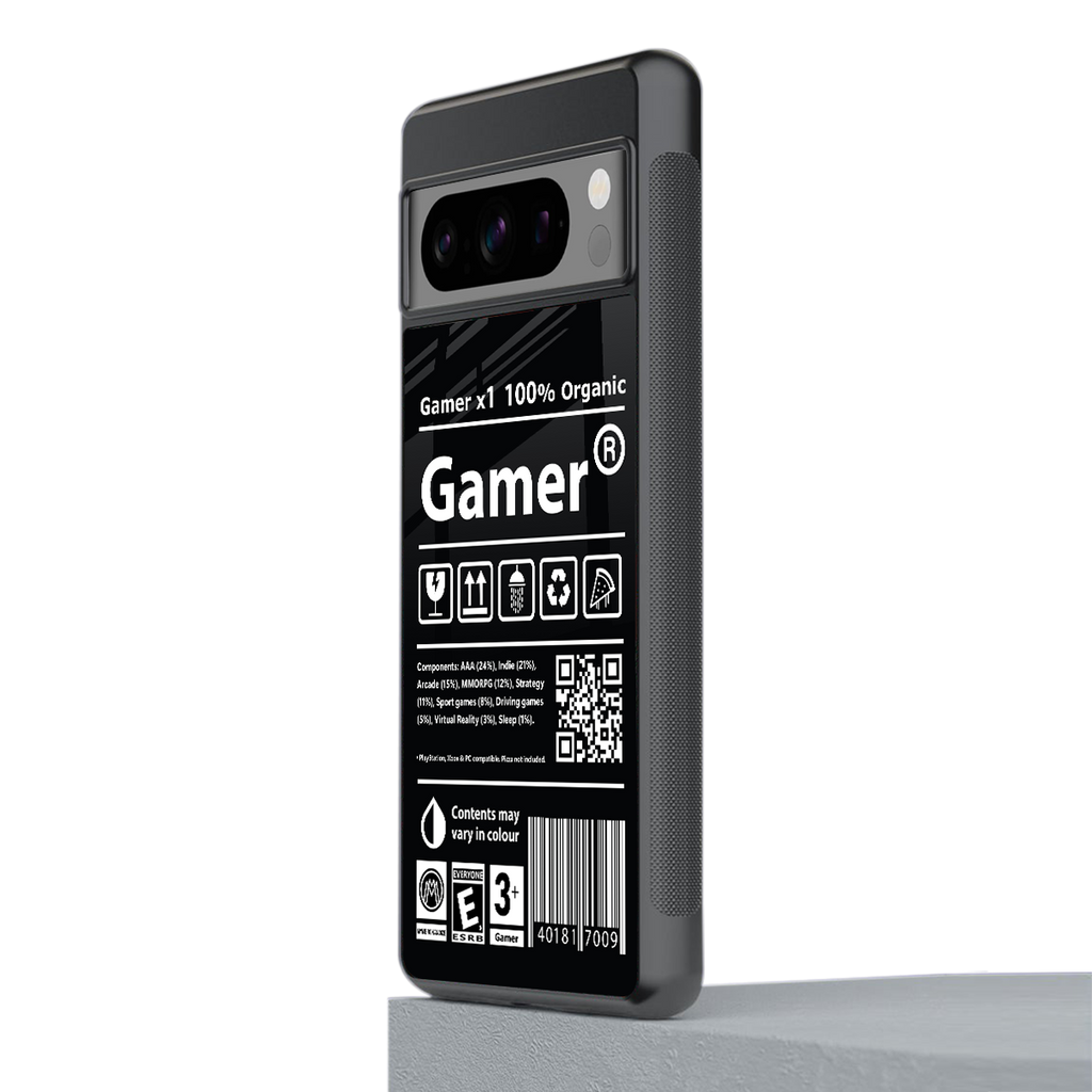 gamer back phone cover | glass case for google pixel 8 pro