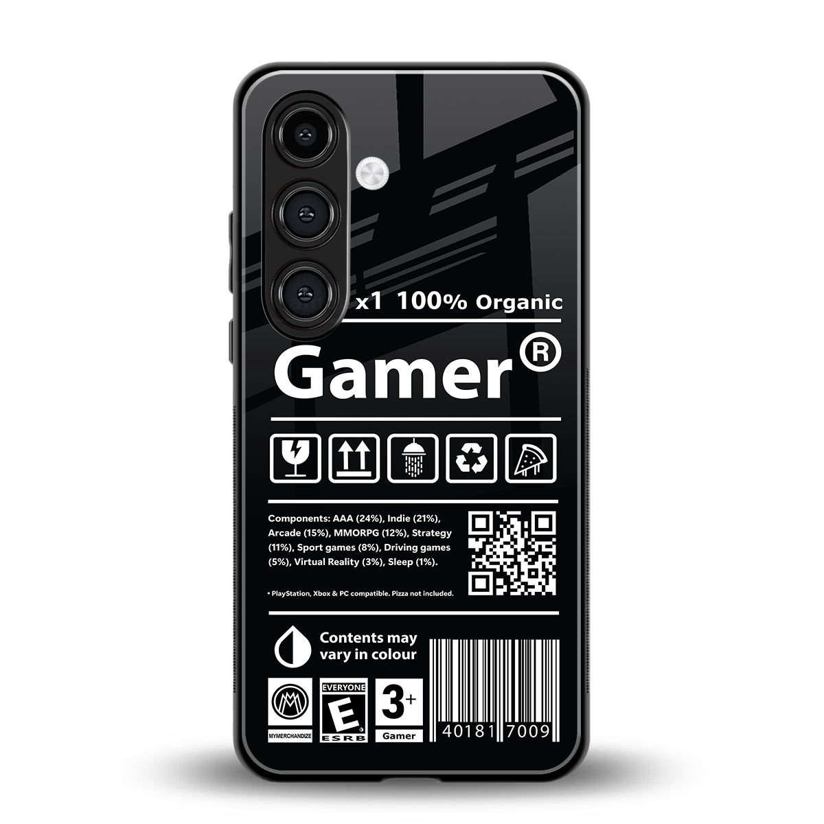 gamer back phone cover | glass case for samsung galaxy s24 plus