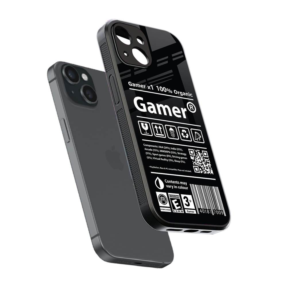 gamer back phone cover | glass case for iphone 15
