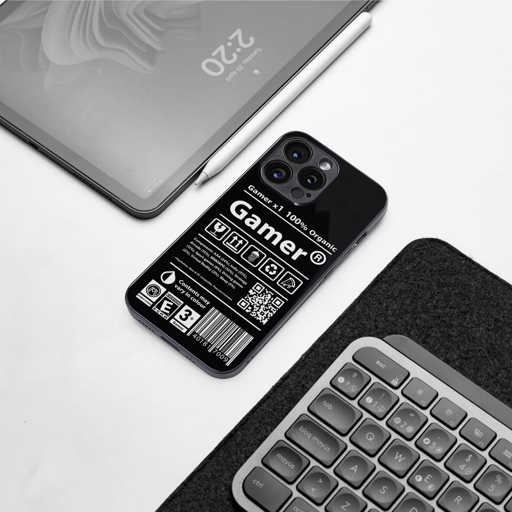 gamer back phone cover | glass case for iphone 16 plus