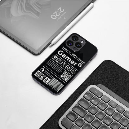 gamer back phone cover | glass case for iphone 15 plus