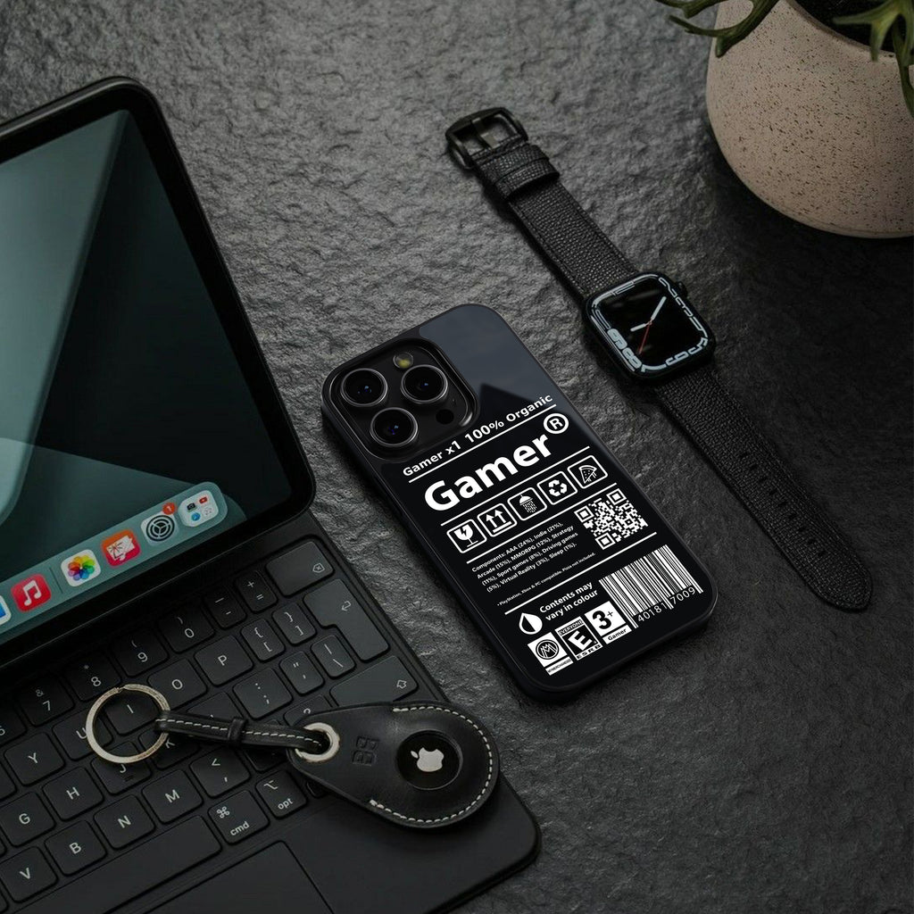 gamer back phone cover | glass case for iphone 16 plus