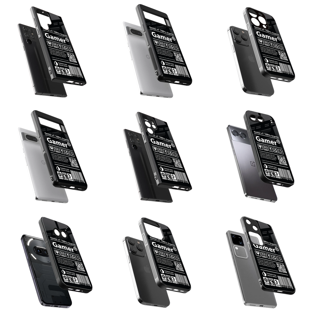 Durable Glass Back Mobile Case for iPhone, Samsung, OnePlus, Google Pixel, Redmi, Vivo, Oppo