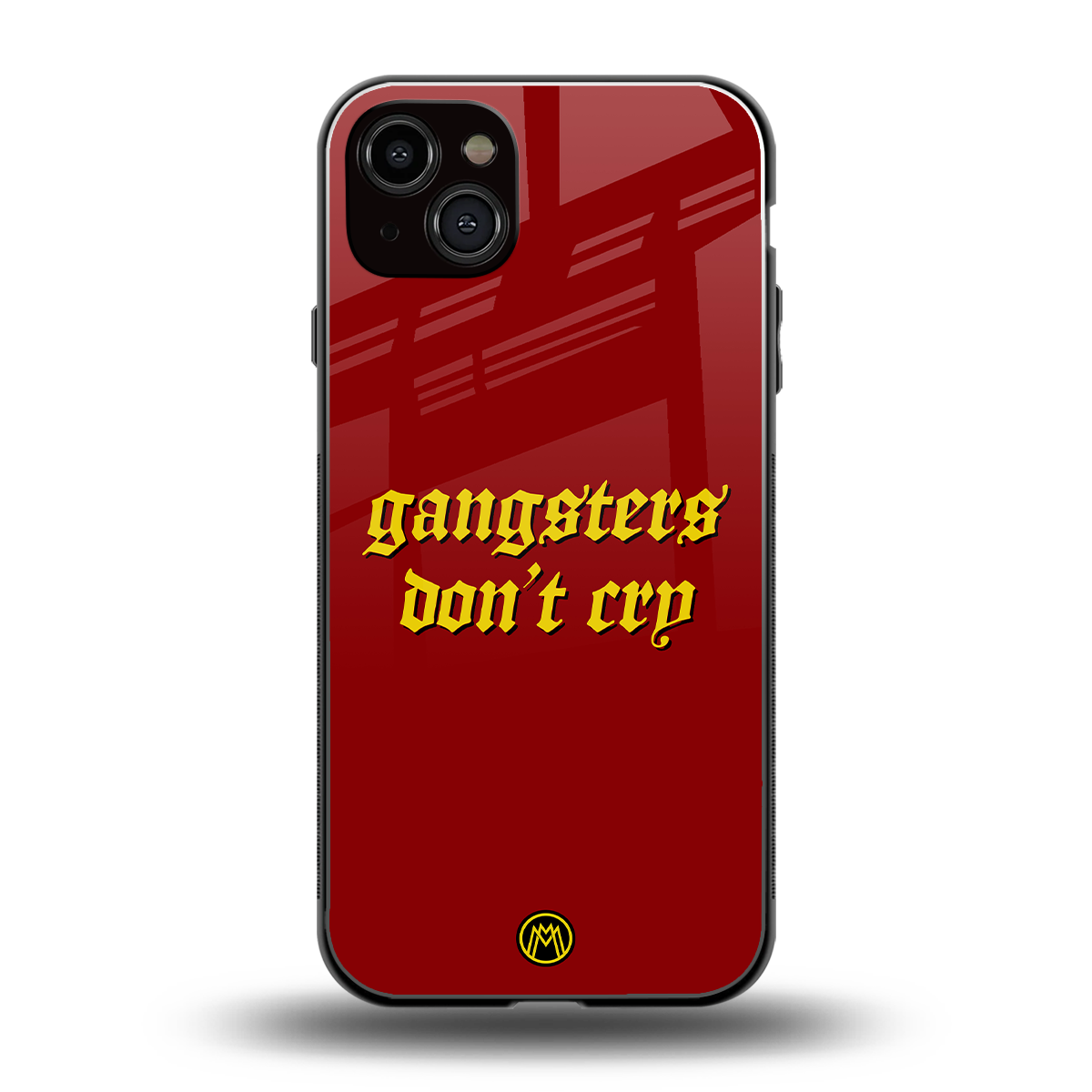 gangsters don't cry back phone cover | glass case for iphone 15 plus