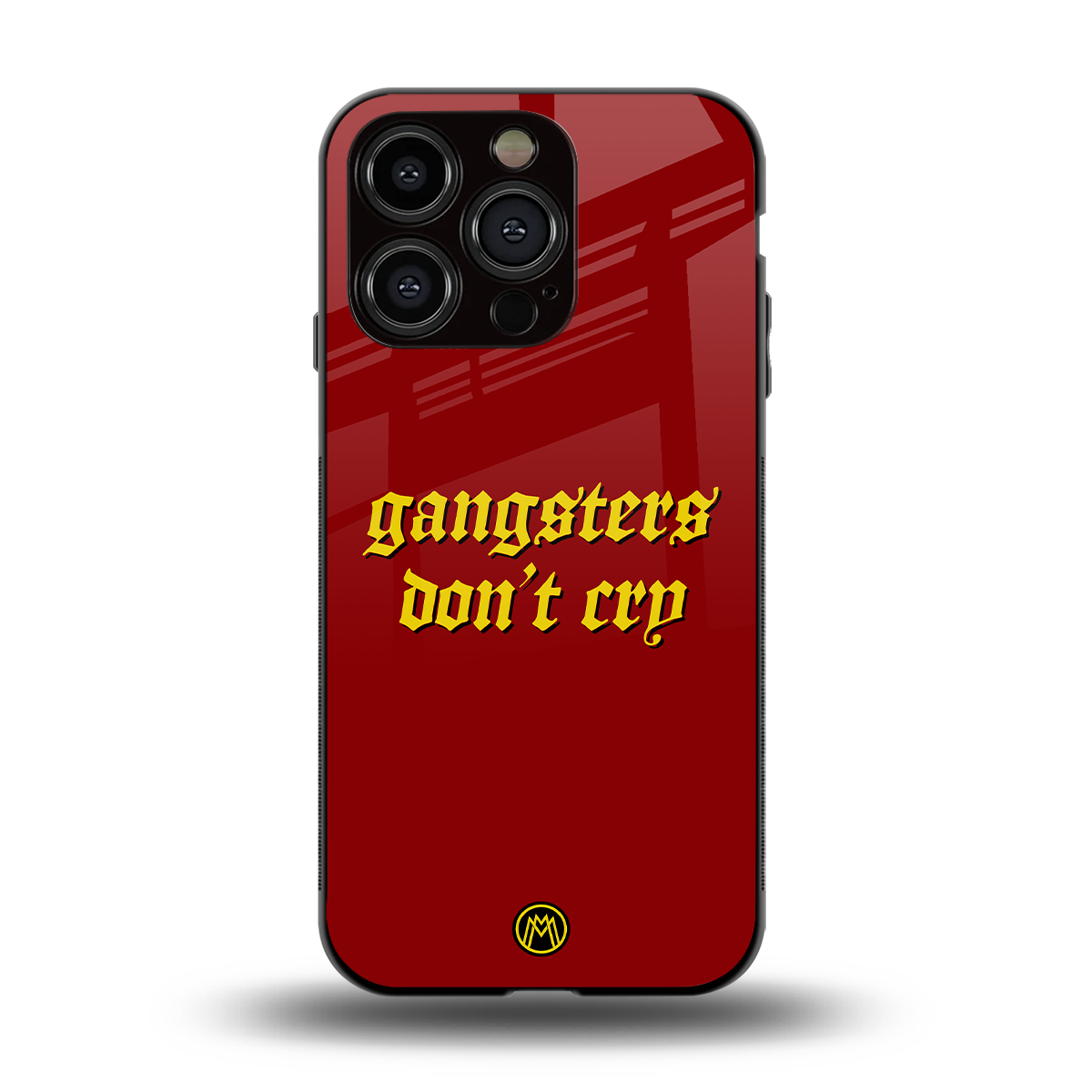 gangsters don't cry back phone cover | glass case for iphone 15 pro
