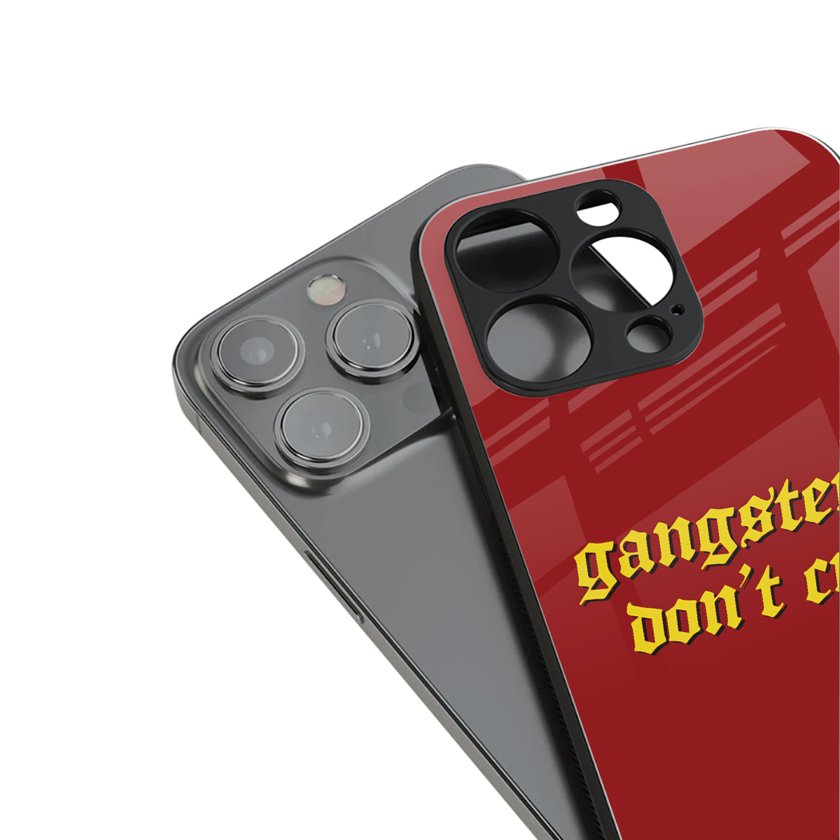 gangsters don't cry back phone cover | glass case for iphone 14 pro max