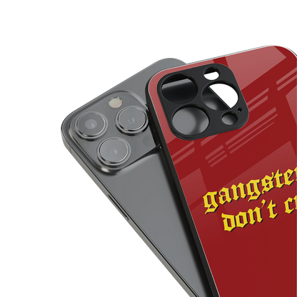 gangsters don't cry back phone cover | glass case for iphone 15 pro