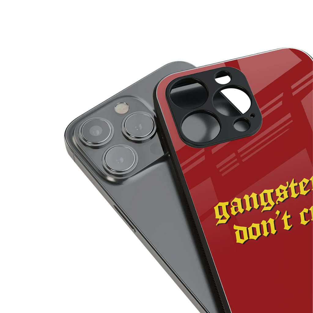 gangsters don't cry back phone cover | glass case for iphone 14 plus