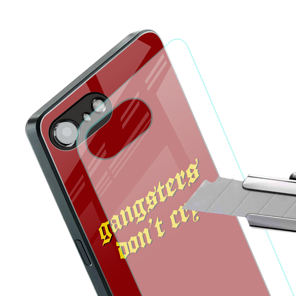 gangsters don't cry back phone cover | glass case for iphone 16e