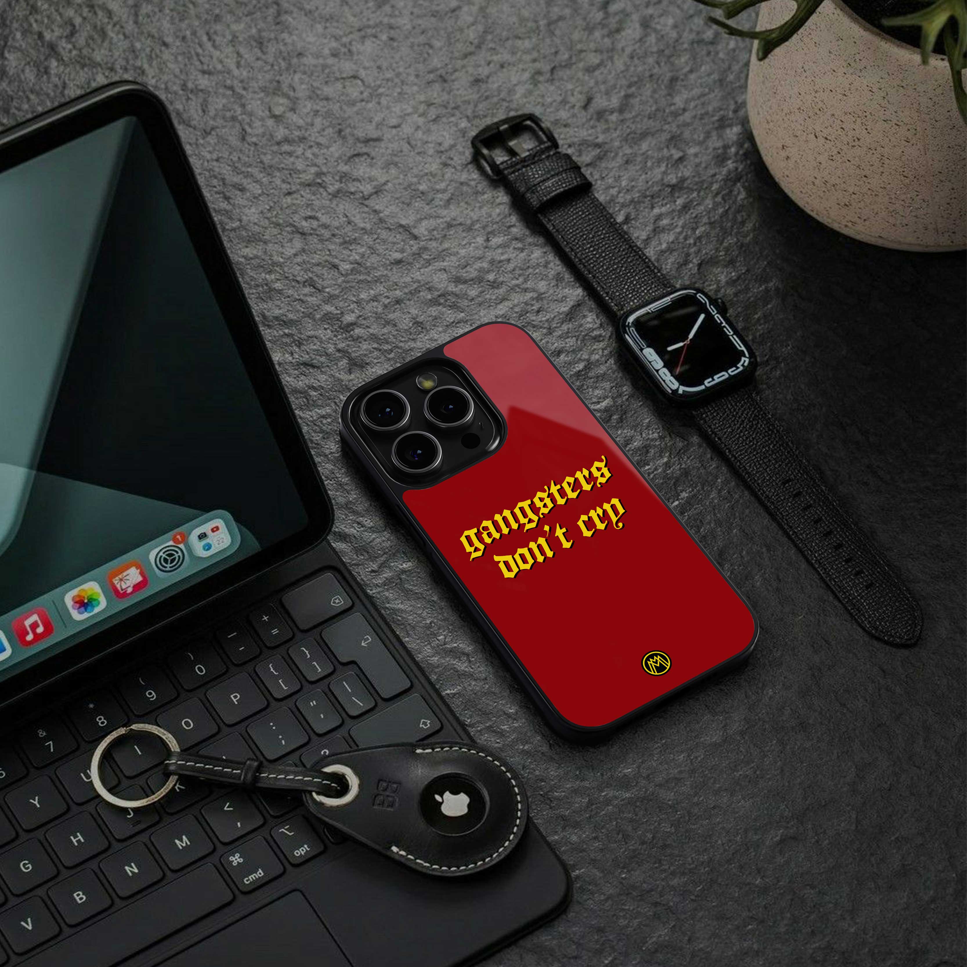 gangsters don't cry back phone cover | glass case for iphone 13 pro