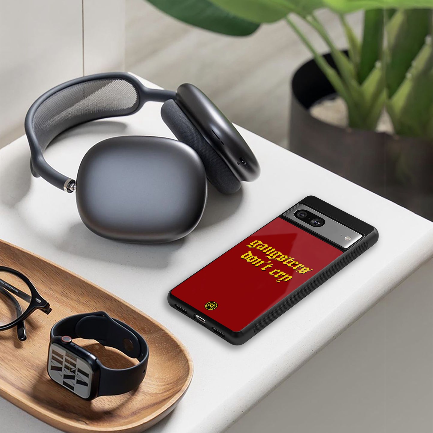 gangsters don't cry back phone cover | glass case for iphone 16 pro