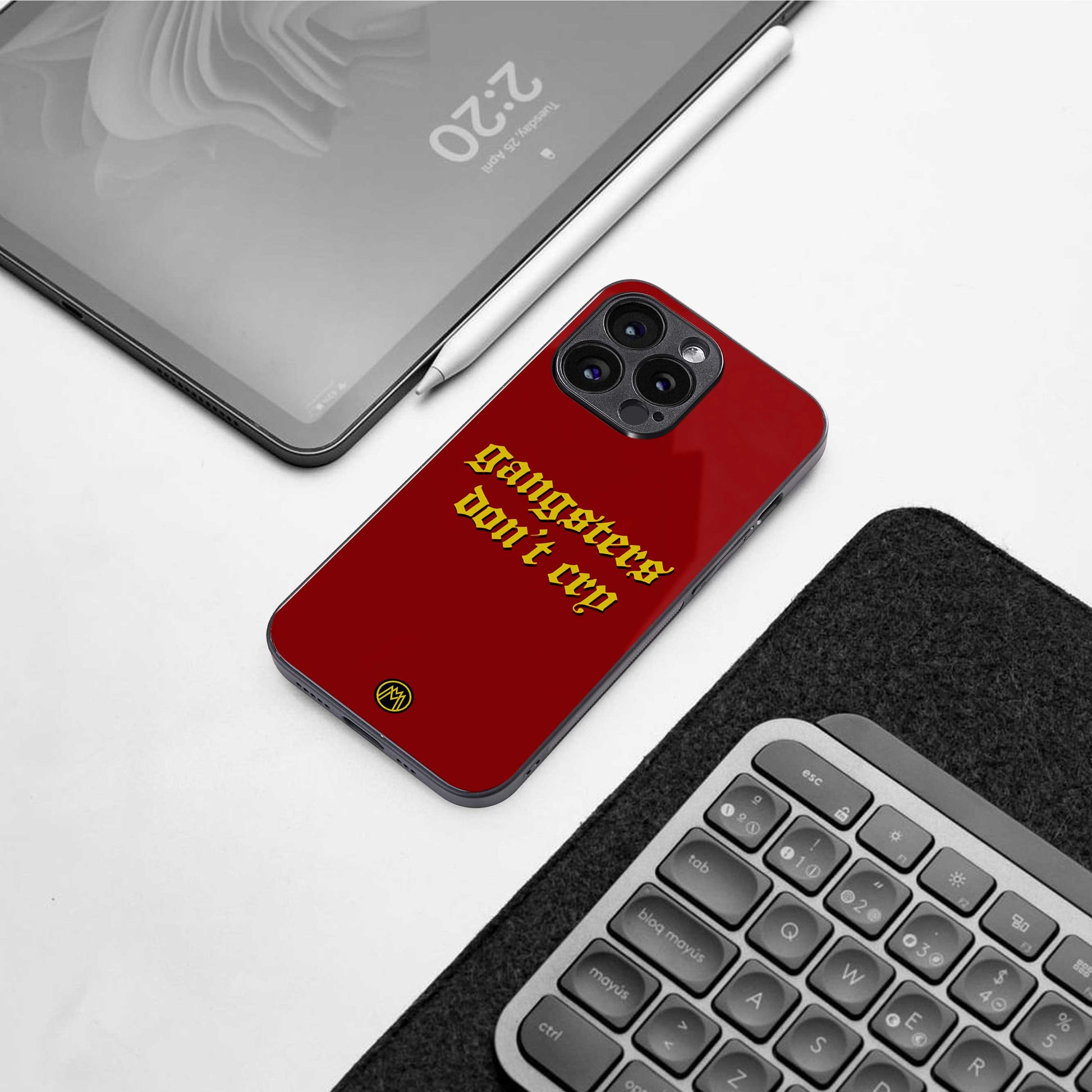 gangsters don't cry back phone cover | glass case for iphone 13 pro max