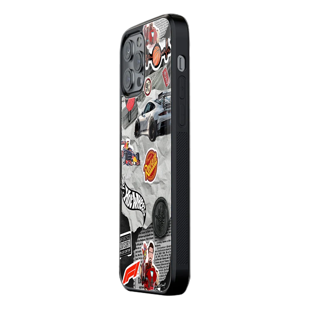 Slim Glass Back Phone Case for Multiple Brands iPhone, Samsung, Redmi, OnePlus, Oppo, Vivo