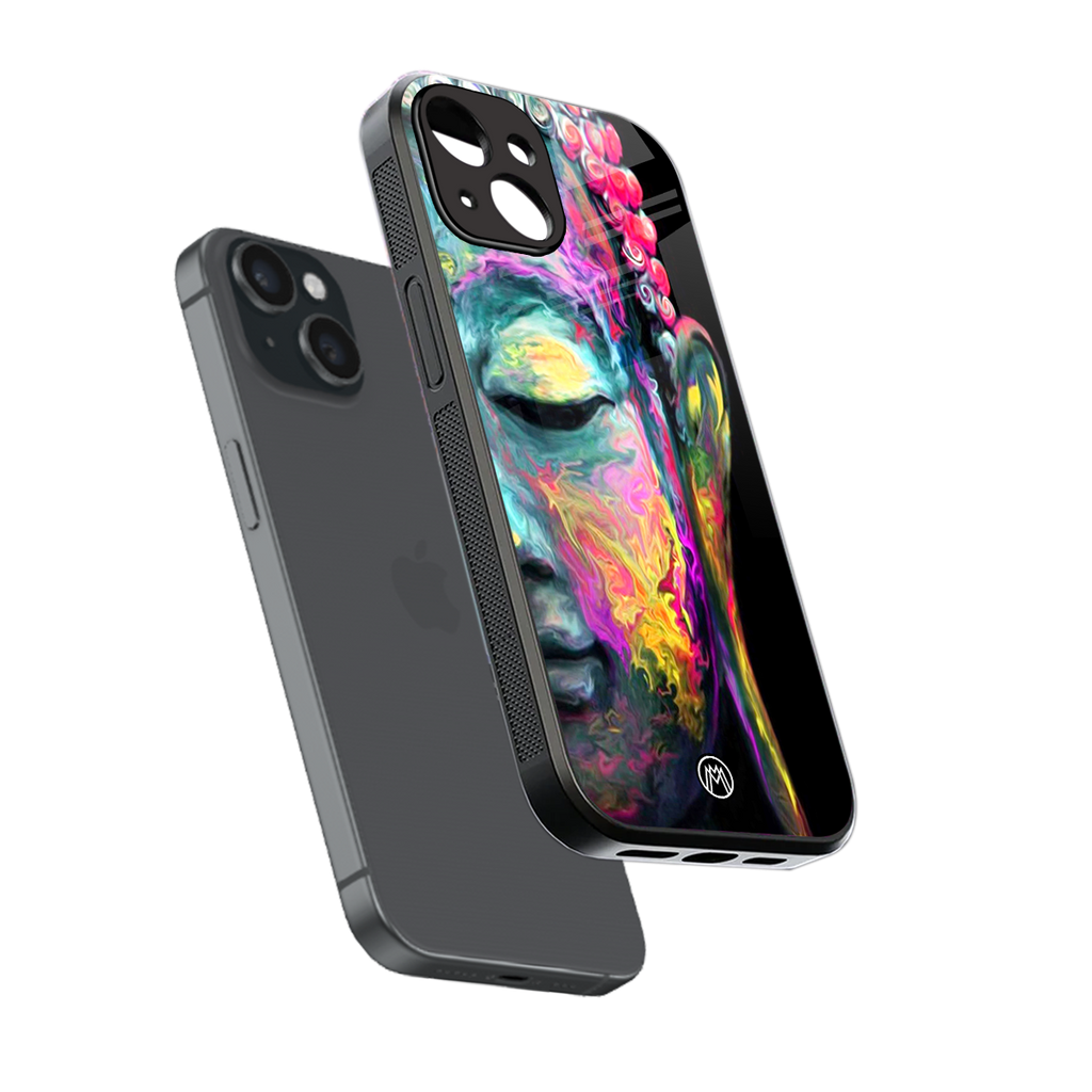 gautama buddha back phone cover | glass case for iphone 13 mini