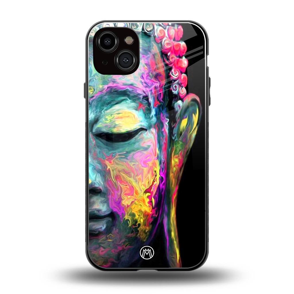 gautama buddha back phone cover | glass case for iphone 15 plus