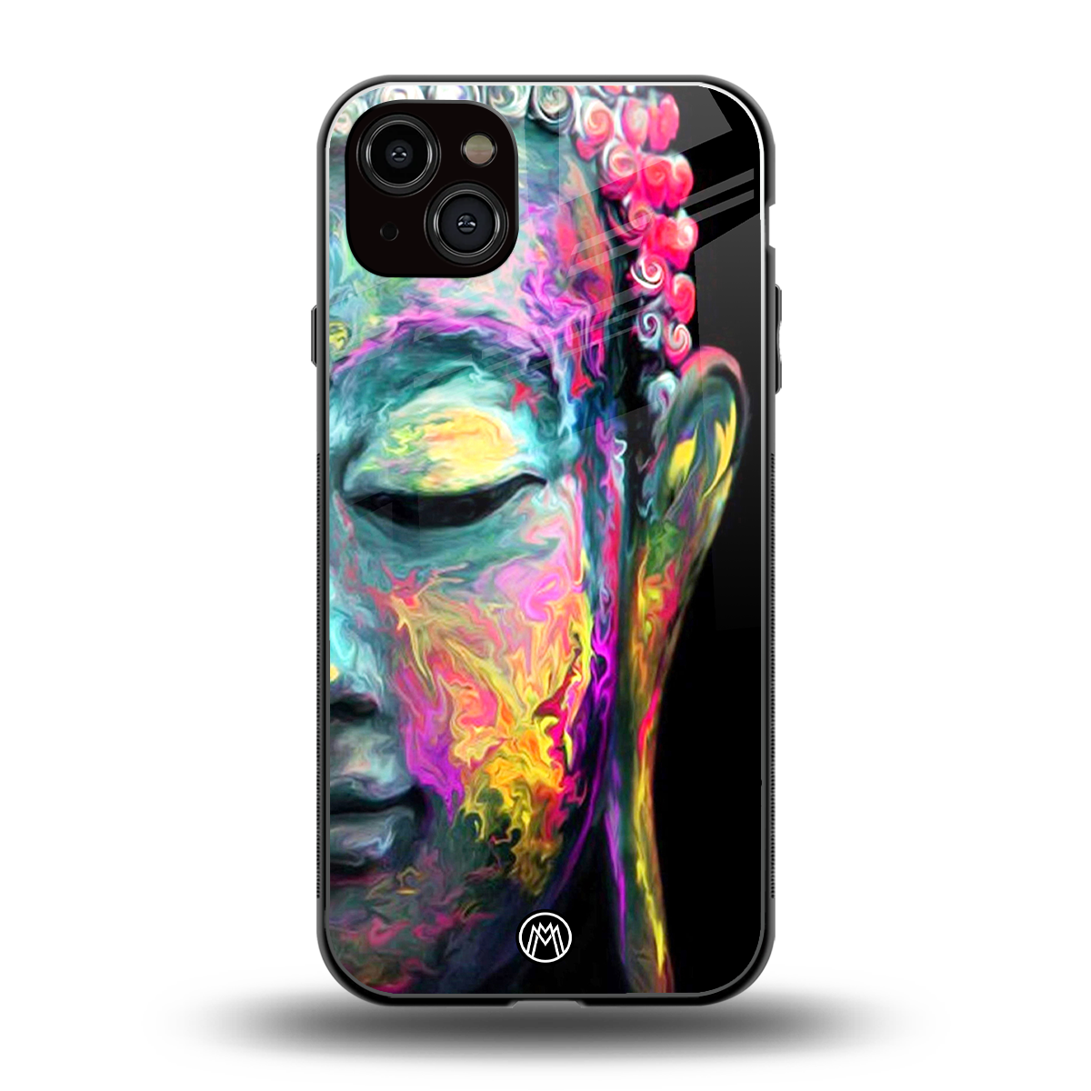 gautama buddha back phone cover | glass case for iphone 15 plus