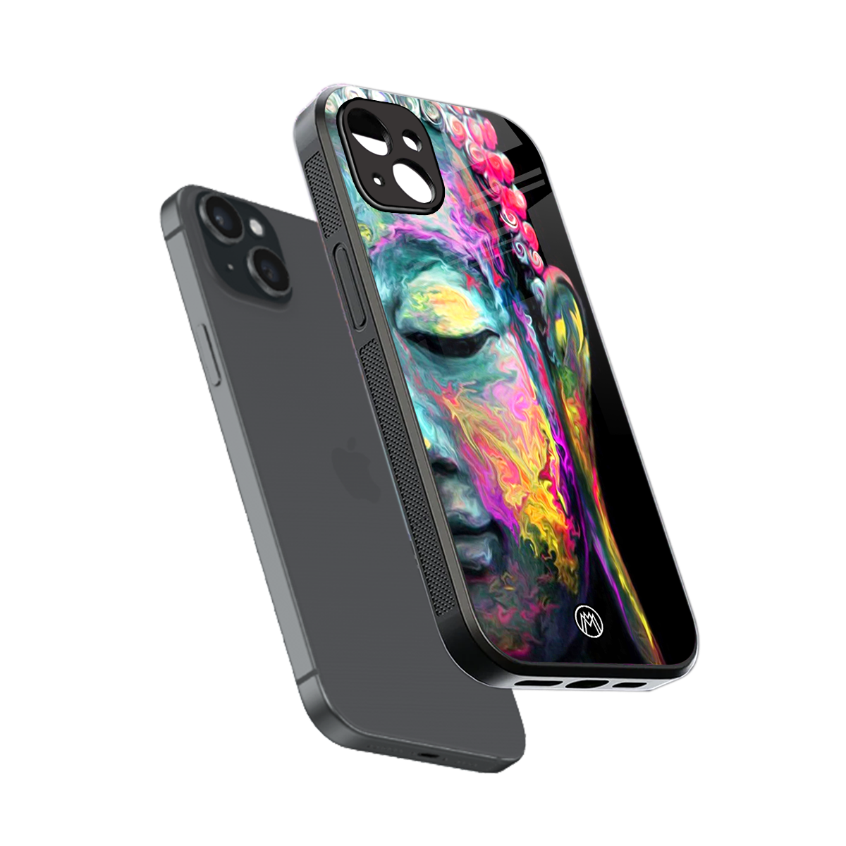gautama buddha back phone cover | glass case for iphone 15 plus