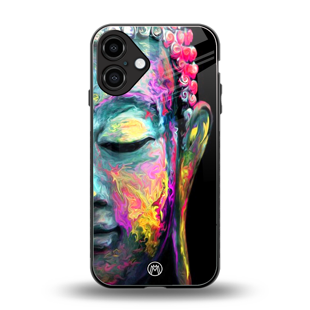 gautama buddha back phone cover | glass case for iphone 16 plus