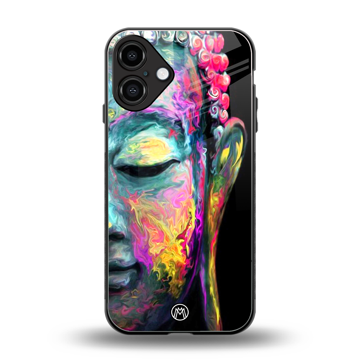 gautama buddha back phone cover | glass case for iphone 16 plus