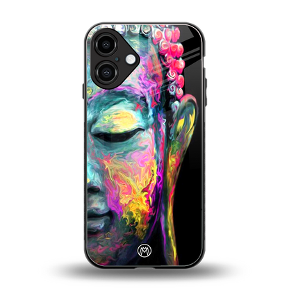 gautama buddha back phone cover | glass case for iphone 16 plus