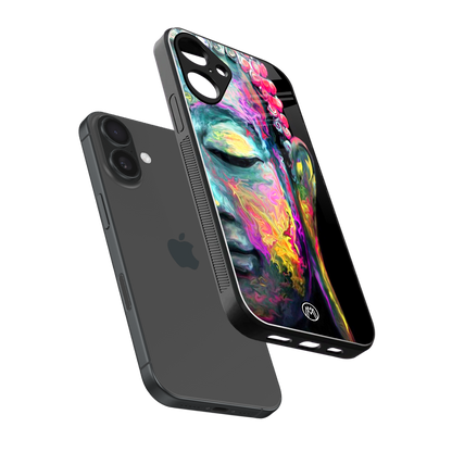 gautama buddha back phone cover | glass case for iphone 16 plus