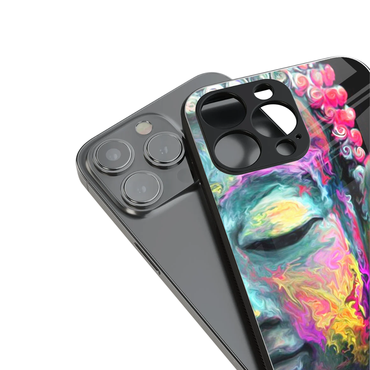 gautama buddha back phone cover | glass case for iphone 14 pro max