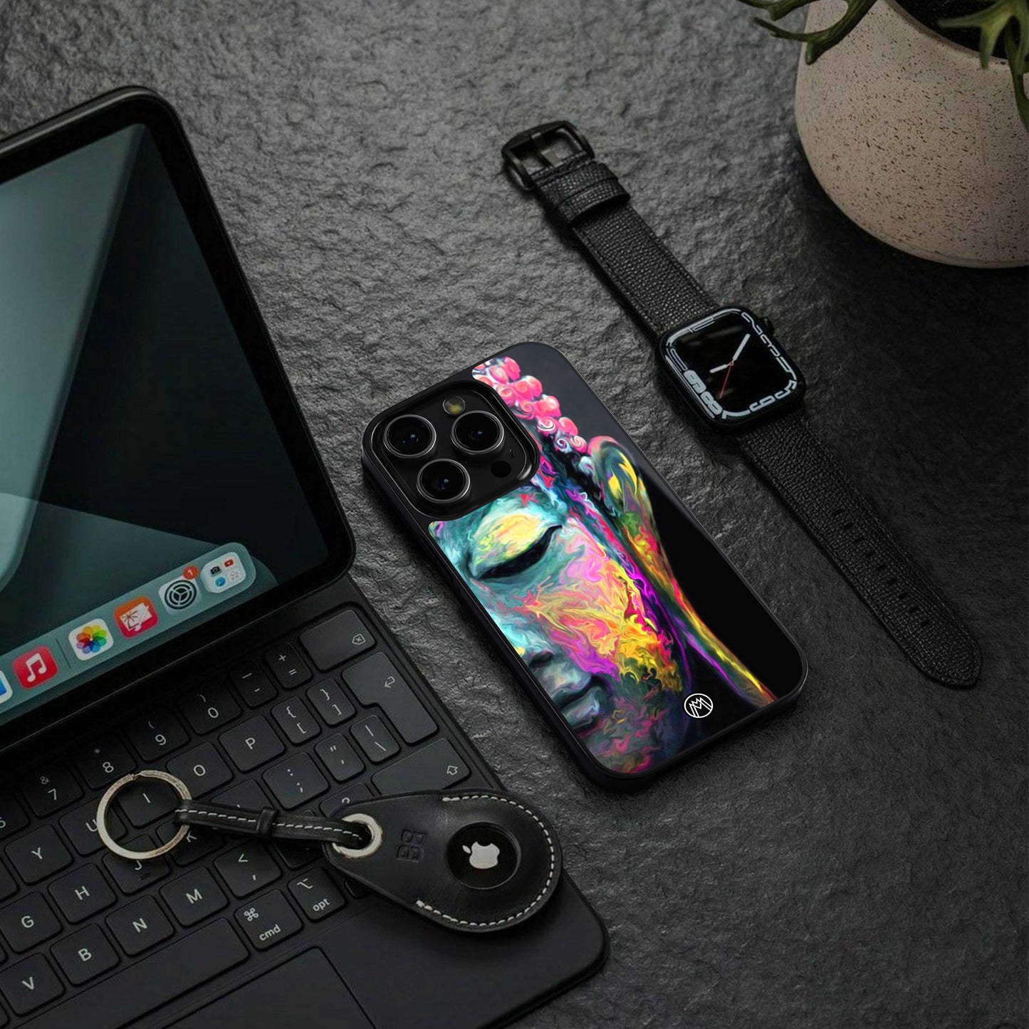 gautama buddha back phone cover | glass case for samsung galaxy s24 plus