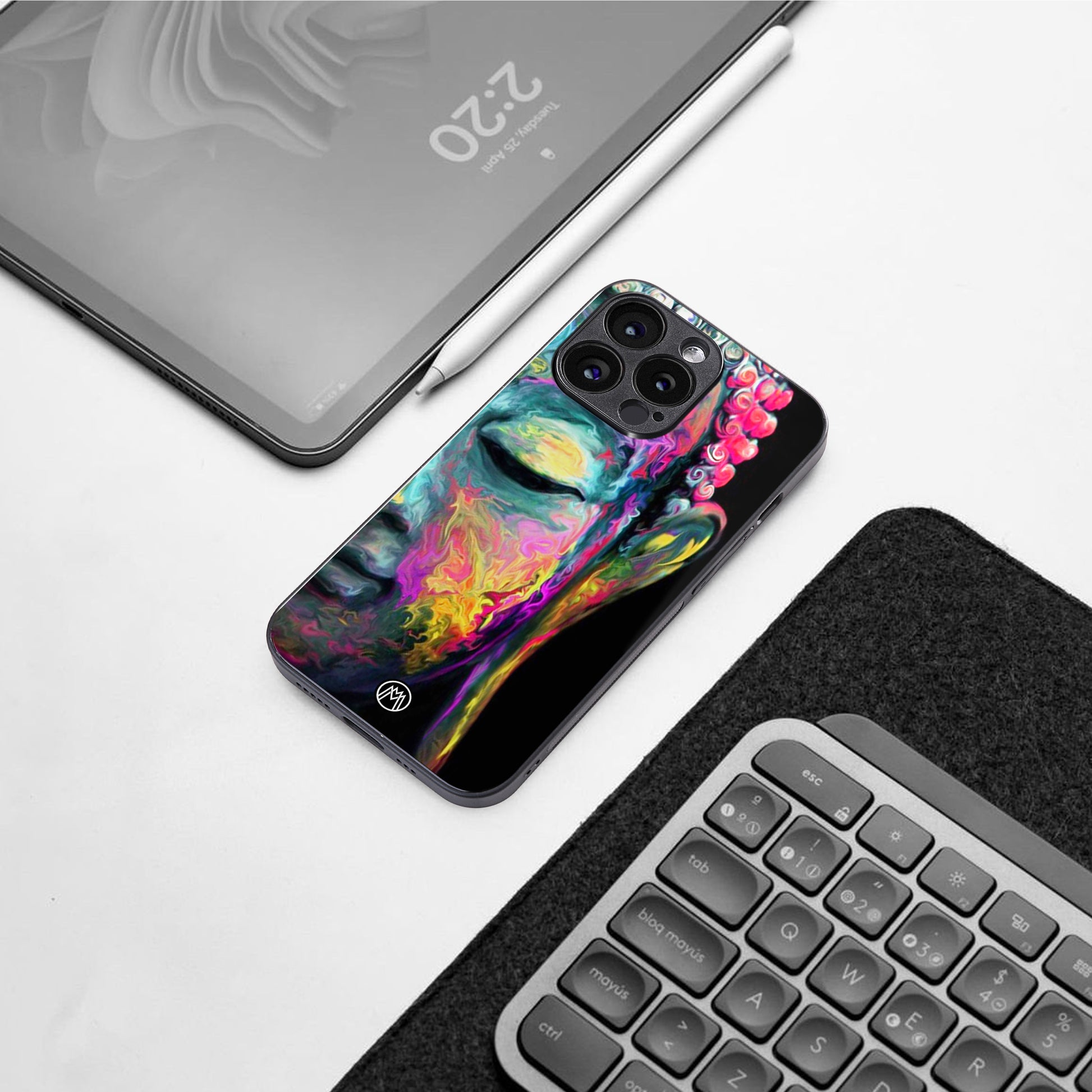 gautama buddha back phone cover | glass case for iphone 16