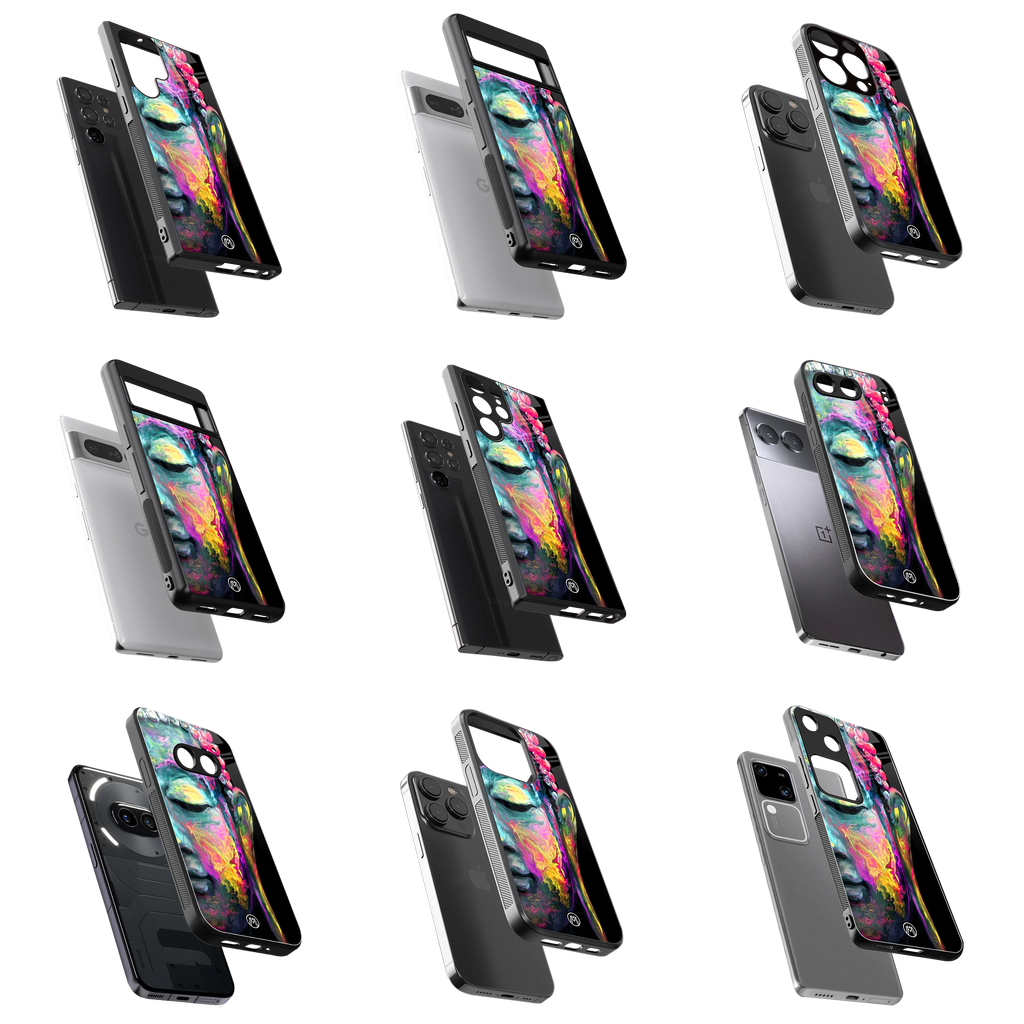 Durable Glass Back Mobile Case for iPhone, Samsung, OnePlus, Google Pixel, Redmi, Vivo, Oppo