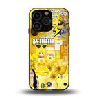 gemini aesthetic collage back phone cover | glass case for iphone 13 pro