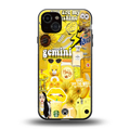 gemini aesthetic collage back phone cover | glass case for iphone 14 plus