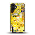 gemini aesthetic collage back phone cover | glass case for iphone 16 plus